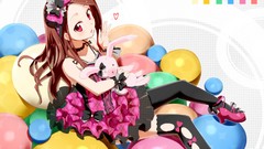 Dolls Anime brown dress blush pink eyes anime girls idolmaster 