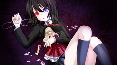 Dolls Anime brown short hair heterochromia misaki mei Another 