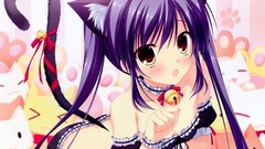 Dolls collar anime girls yellow eyes bra nekomimi animal ears 