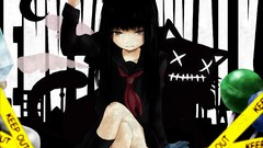 Dolls long hair brunettes vocaloid seifuku black eyes animal 