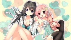 Dolls sakura red eyes pink hair anime girls bra your diary 