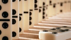 dominoes white black stones