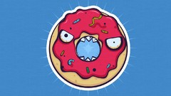 Donuts funny zombies minimalistic