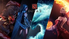 Dota 2 bloodseeker lina morphling drow ranger PC gaming collage