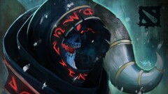 Dota 2 lich video games artwork video game art skull red eyes