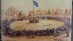 Doudiet swearing allegiance to