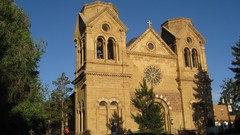 Downtown new mexico Santa Fe cathedrals