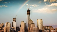 Downtown rainbows cityscapes York