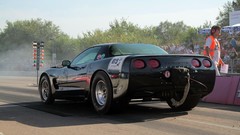 Drag racing motorbikes police