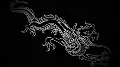 dragon artwork Minimalism Simple Background black background