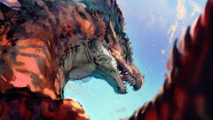 dragon fantasy art sky