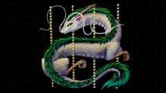 dragon Spirited Away dark dark background haku dots whiskers