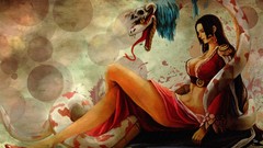 Dragons Anime snakes brunettes One Piece (anime) huge boobs Boa 