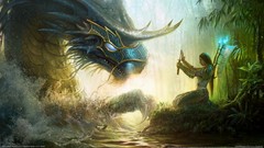 Dragons armor Swords artwork fantasy art