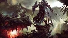 Dragons armor Warriors artwork fantasy art