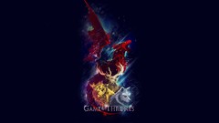 Dragons deer TV Wolves Lions game of thrones TV series artwork 