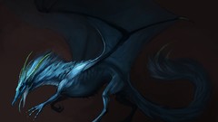 Dragons fantasy art Blue Dragon
