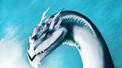 Dragons fantasy art Blue Dragon