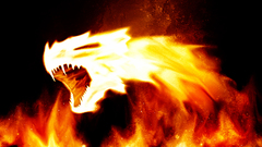 Dragons fire Fractalius black