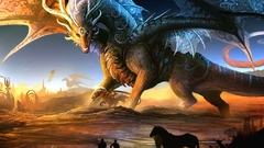 Dragons Horses