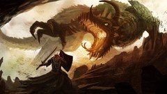 Dragons Knights fantasy art