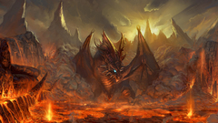 Dragons lava rocks fantasy