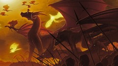 Dragons phoenix fantasy art