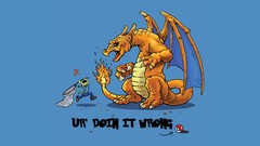 Dragons Pokemon artwork charizard ur doing it wrong