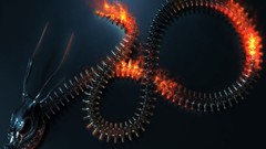 Dragons skeletal skull and