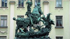 Dragons statues Saint George