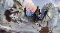 Dragons the elder scrolls v skyrim artwork