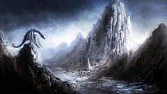 Dragons the elder scrolls v skyrim artwork video games fantasy 