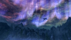 Dragons the elder scrolls v skyrim aurora borealis