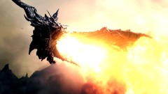 Dragons the elder scrolls v skyrim fantasy art