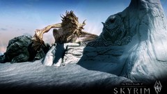 Dragons the elder scrolls v skyrim video games skyscapes