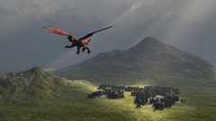 Dragons The Village fantasy art