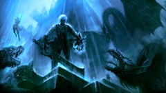 Dragons Warriors Swords fantasy art