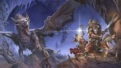 Dragons Warriors Wizards Archers fantasy art dungeons Jesper 