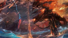 Dragons world of warcraft artwork Deathwing thrall video games 