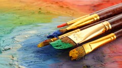 drawing artwork painting paintbrushes