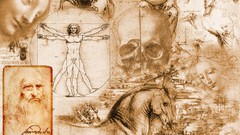 Drawings ancient anatomy Leonardo da Vinci artwork digital art 