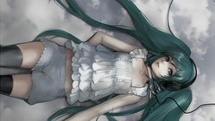 Drawings artwork green hair