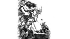 Drawings fantasy art grayscale