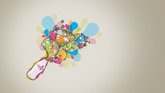 Drawn multicolor cartoonish