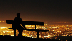 Dreaming man City Lights