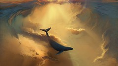 Dreams ocean ships paintings Whales infinite