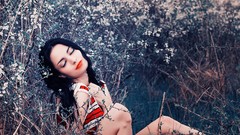 Dreams sakura cherry blossoms portraits Dreaming