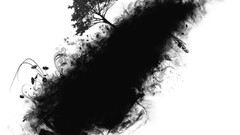 Dreams Trees black and white abstract artwork miladvaziri