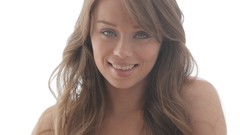 Dreams white woman white background young faces smiling 