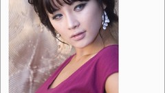 Dress Actress asians stills bangs models photo shoot black hair 